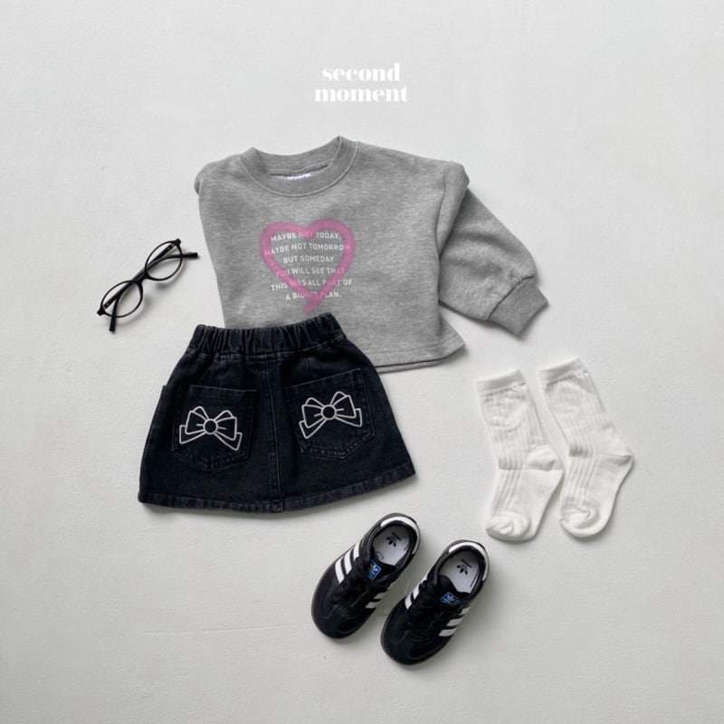 Second Moment - Korean Children Fashion - #minifashionista - Lettering Heart Crop Tee - 7