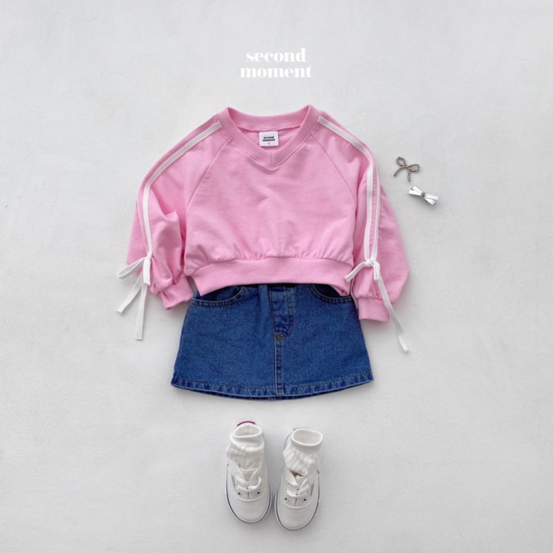 Second Moment - Korean Children Fashion - #minifashionista - Ribbon Denim Skirt - 5