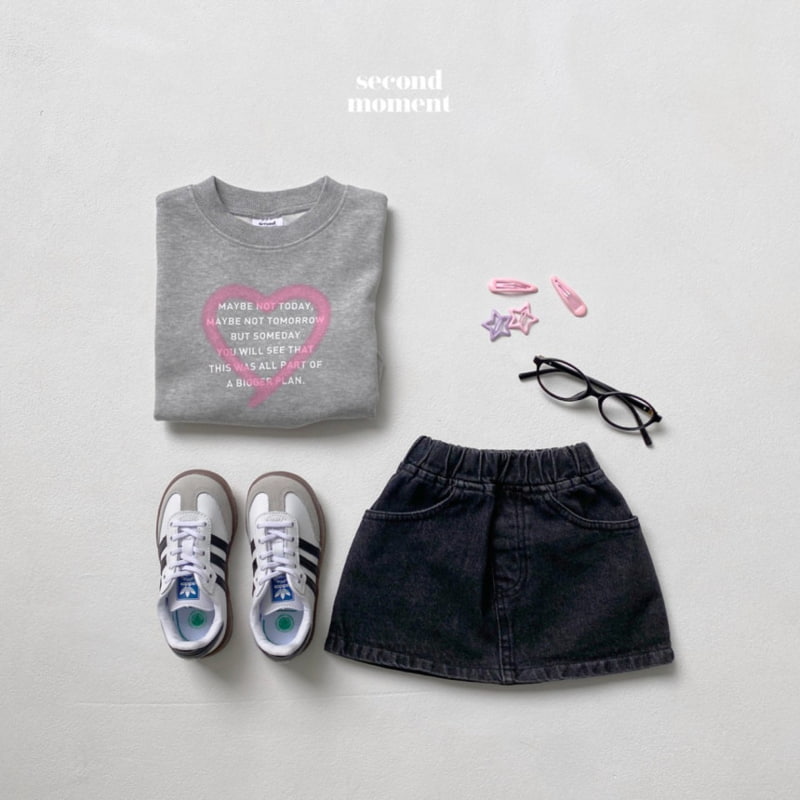 Second Moment - Korean Children Fashion - #prettylittlegirls - Lettering Heart Crop Tee - 8