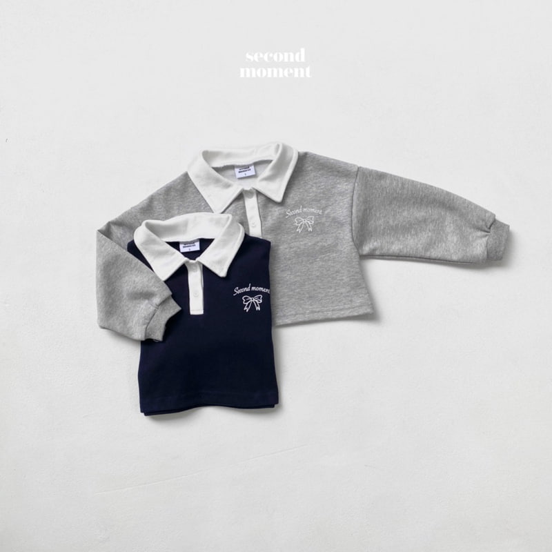 Second Moment - Korean Children Fashion - #stylishchildhood - Colored Collar Tee - 11