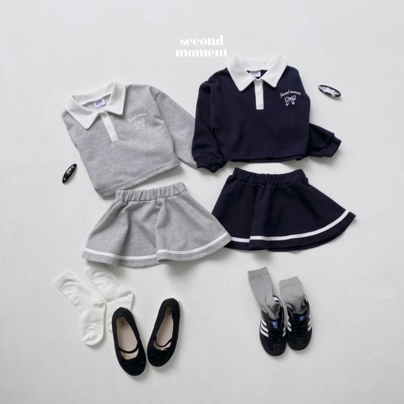 Second Moment - Korean Children Fashion - #todddlerfashion - Colored Collar Tee - 9