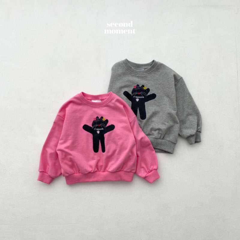 Second Moment - Korean Children Fashion - #todddlerfashion - Black Cat Sweatshirts