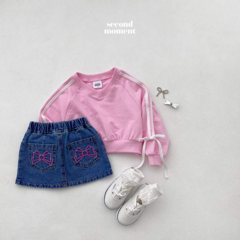 Second Moment - Korean Children Fashion - #todddlerfashion - Ribbon Tape Sweatshirts - 12