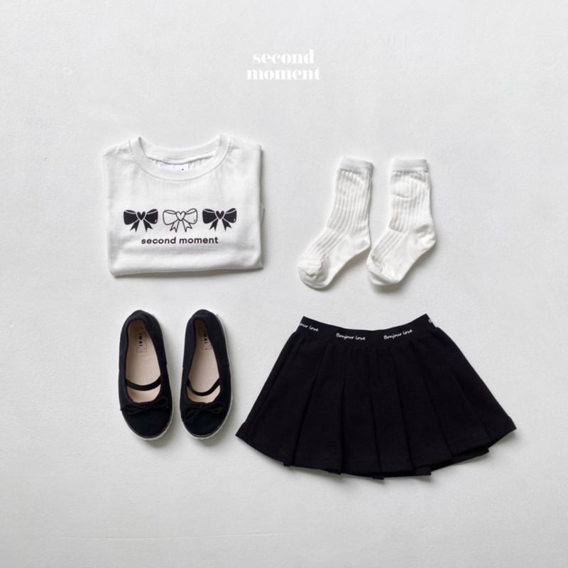 Second Moment - Korean Children Fashion - #todddlerfashion - Ribbon Crop Tee - 10