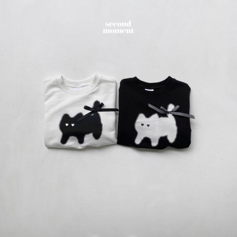 Second Moment - Korean Children Fashion - #todddlerfashion - Ribbon Cat Sweatshirts - 2