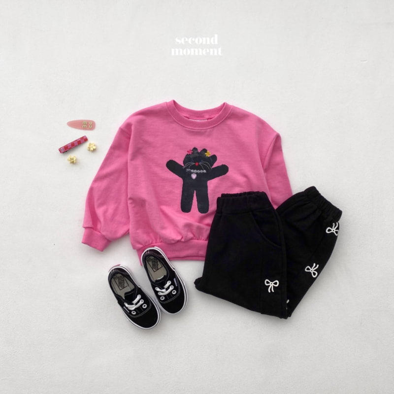 Second Moment - Korean Children Fashion - #todddlerfashion - Ribbon Jogger Pants - 4