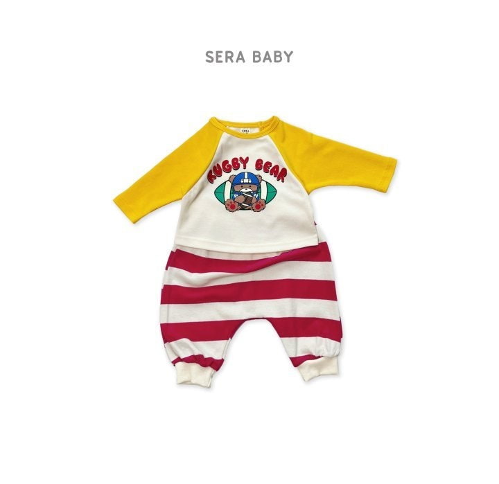 Sera - Korean Baby Fashion - #babyclothing - Football Raglan Tee - 12