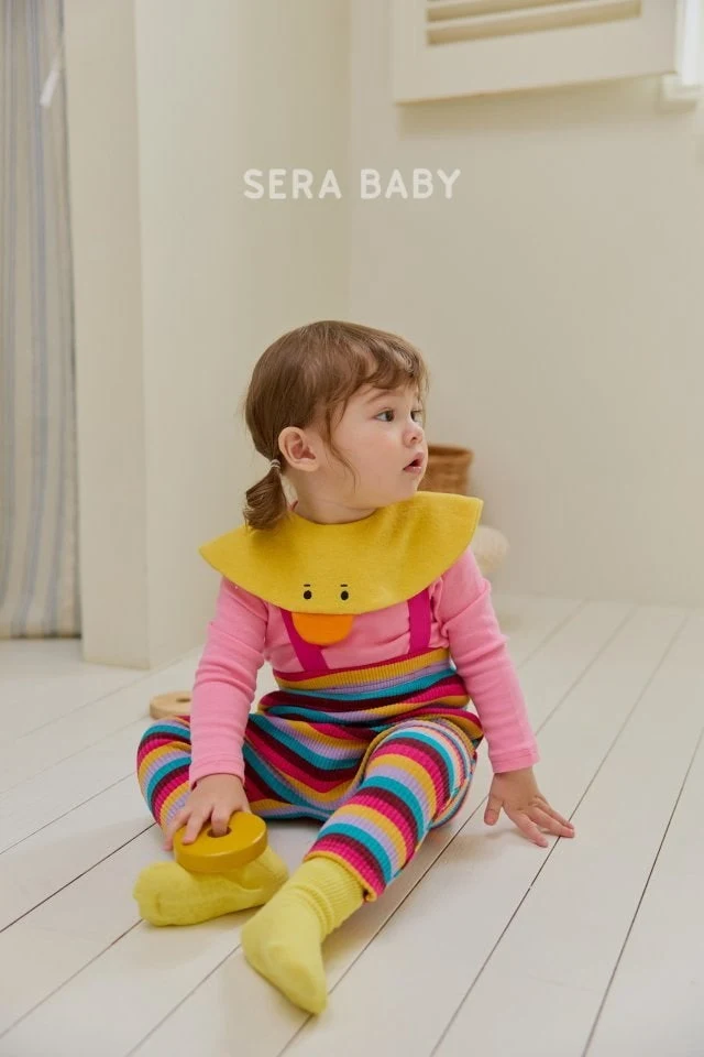 Sera - Korean Baby Fashion - #babyfever - Top Bottom Set with Bib - 6