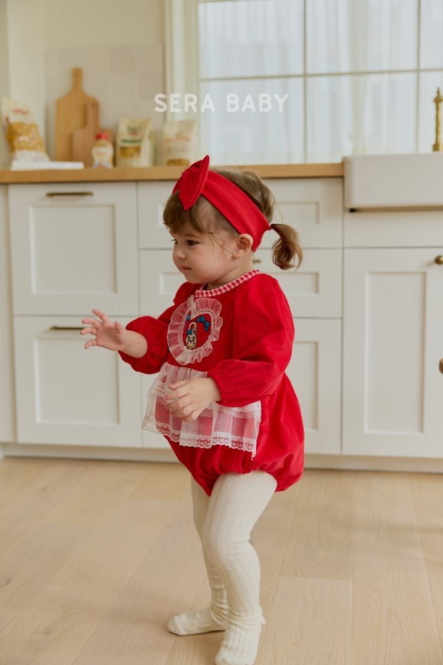 Sera - Korean Baby Fashion - #babyoninstagram - Heart Apron Bodysuit - 8