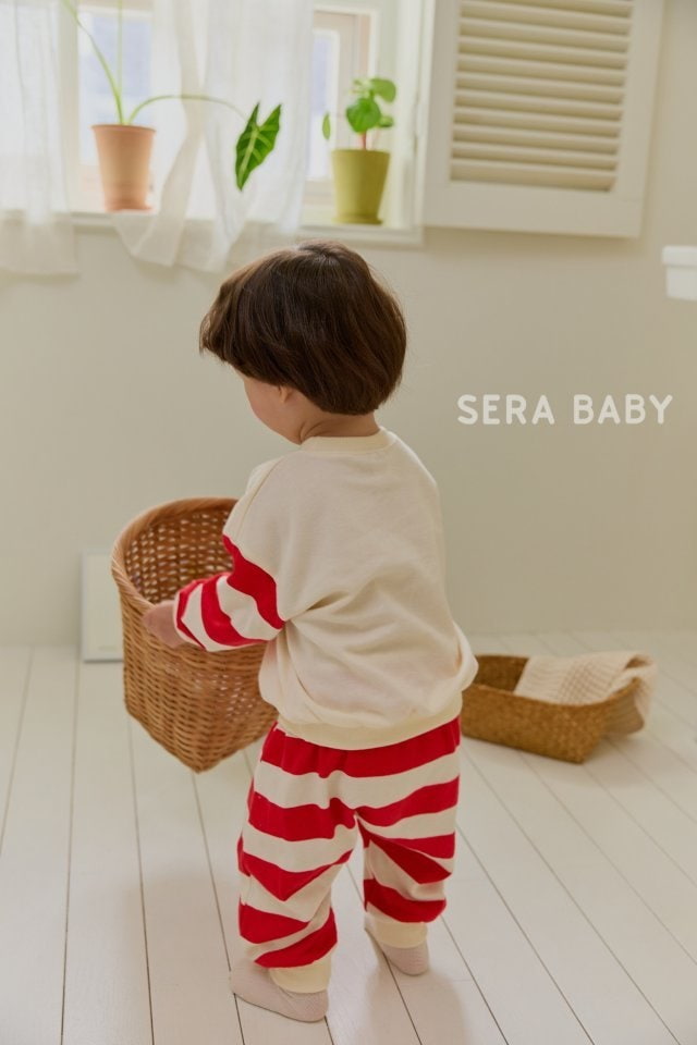 Sera - Korean Baby Fashion - #babyoninstagram - Baseball Stripe Set - 5