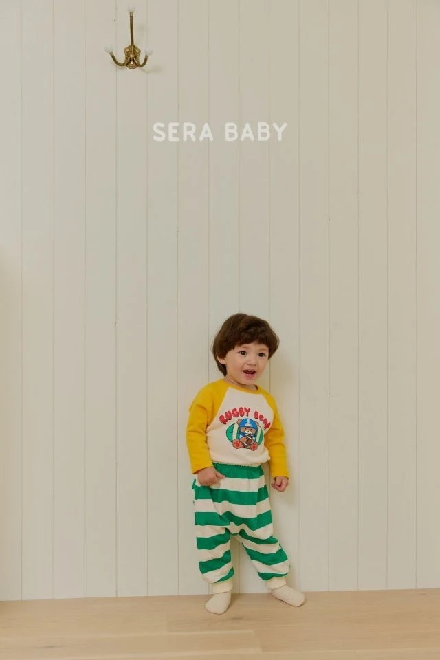 Sera - Korean Baby Fashion - #babyootd - Football Raglan Tee - 3