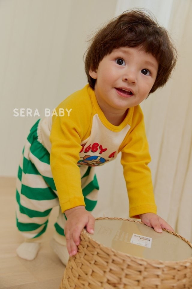 Sera - Korean Baby Fashion - #babyoutfit - Football Raglan Tee - 5