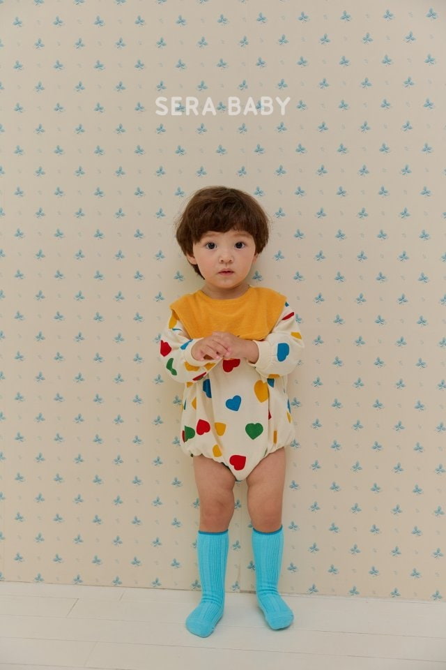 Sera - Korean Baby Fashion - #babyoutfit - Chick Heart Bodysuit - 3