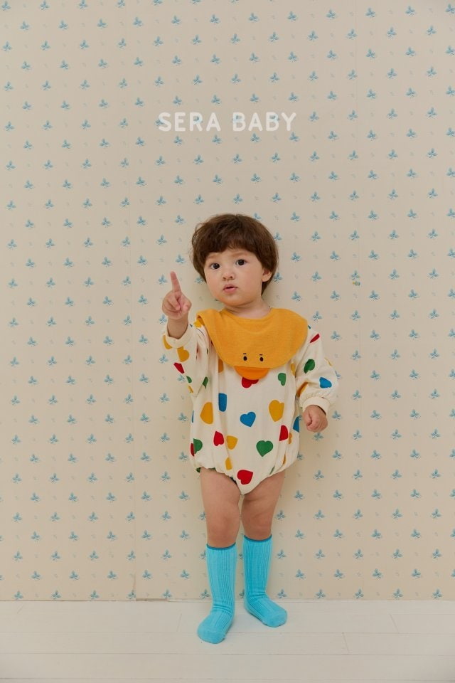 Sera - Korean Baby Fashion - #babywear - Chick Heart Bodysuit - 5