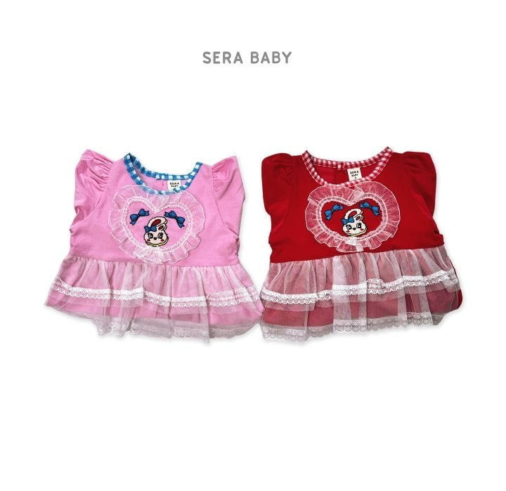 Sera - Korean Baby Fashion - #babywear - Heart Apron Bodysuit - 12