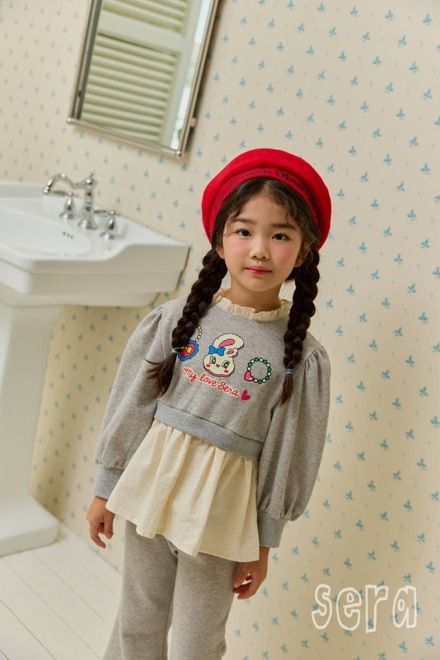 Sera - Korean Children Fashion - #Kfashion4kids - Rabbit Frill Long Tee - 2