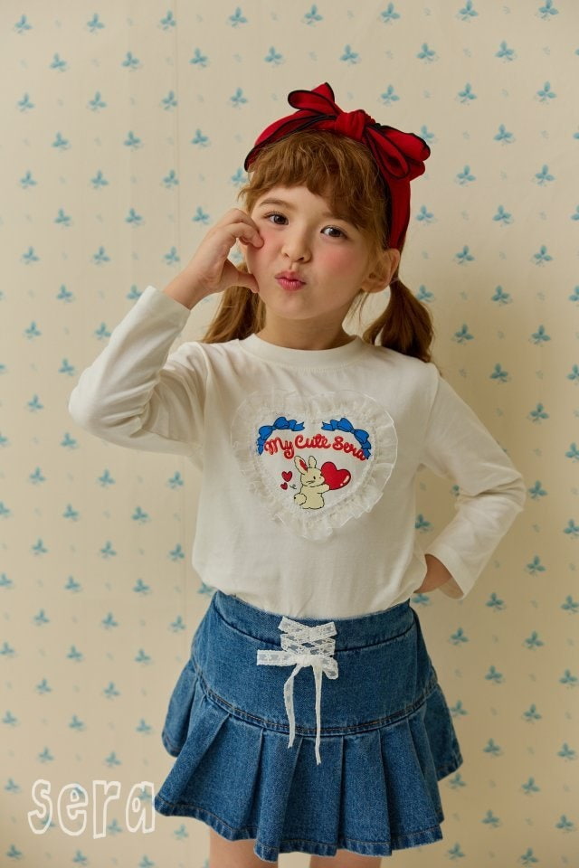 Sera - Korean Children Fashion - #Kfashion4kids - Lace Heart Tee