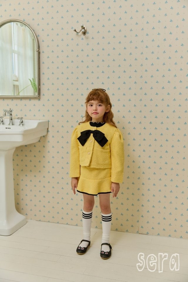 Sera - Korean Children Fashion - #Kfashion4kids - Ribbon Tweed Jacket - 8