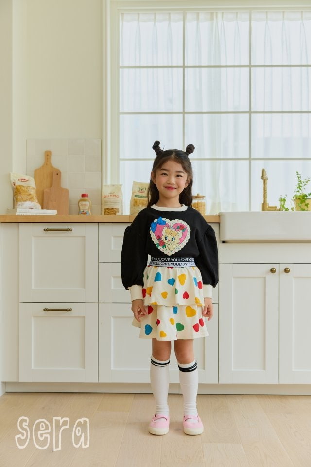 Sera - Korean Children Fashion - #childofig - Heart Cat Puff Sweatshirts - 9