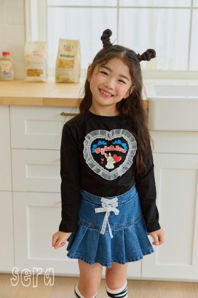 Sera - Korean Children Fashion - #childofig - Lace Heart Tee - 7