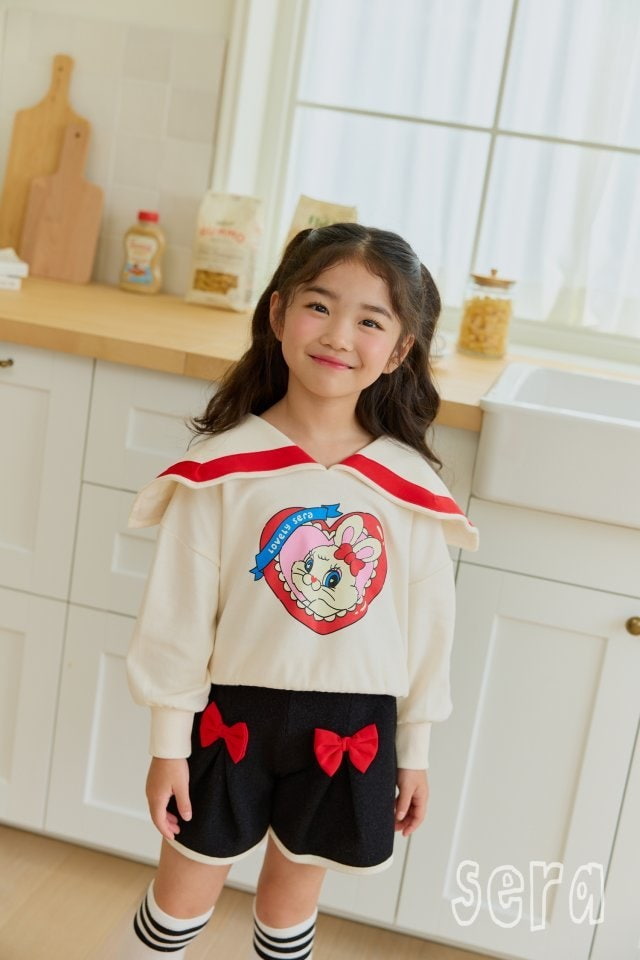 Sera - Korean Children Fashion - #childofig - Heart Sailor Collar Sweatshirts - 3