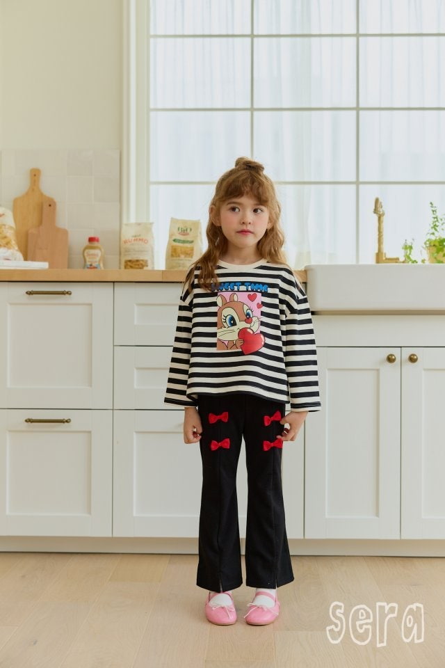 Sera - Korean Children Fashion - #childofig - Petit Ribbon Bootscut Pants - 11