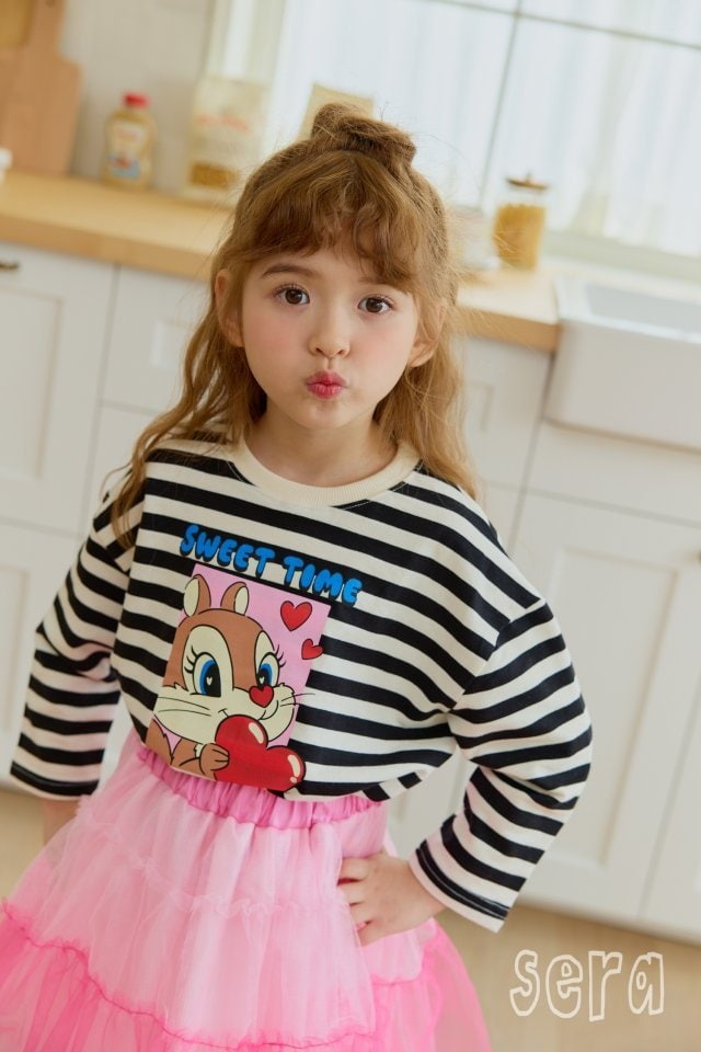 Sera - Korean Children Fashion - #childofig - Chipmunk Stripe Tee