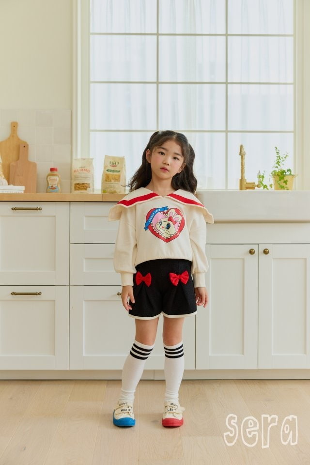 Sera - Korean Children Fashion - #childofig - Heart Sailor Collar Sweatshirts - 4