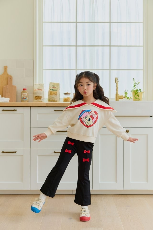 Sera - Korean Children Fashion - #childrensboutique - Petit Ribbon Bootscut Pants - 12