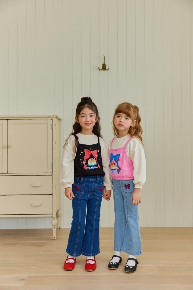 Sera - Korean Children Fashion - #childrensboutique - Denim Bootscut Pants - 4