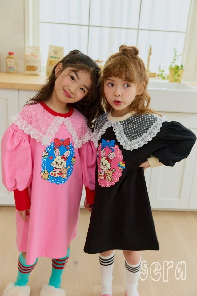 Sera - Korean Children Fashion - #designkidswear - Lace Collar Dress