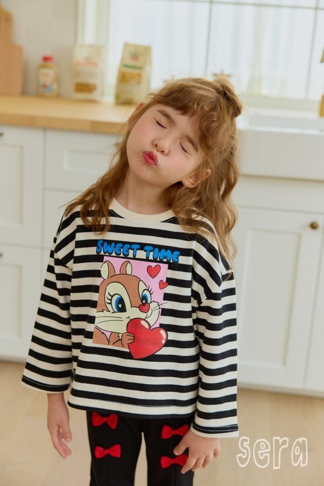 Sera - Korean Children Fashion - #designkidswear - Chipmunk Stripe Tee - 4