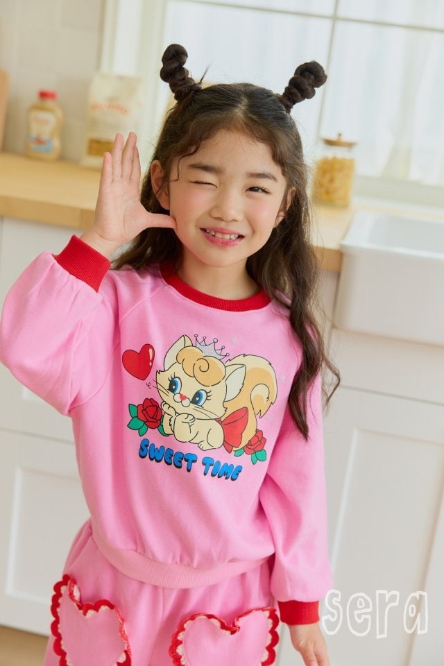 Sera - Korean Children Fashion - #discoveringself - Raglan Cat Sweatshirts