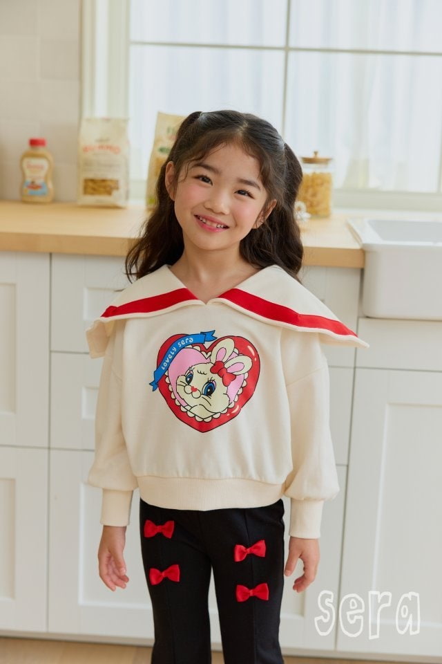 Sera - Korean Children Fashion - #fashionkids - Heart Sailor Collar Sweatshirts - 7