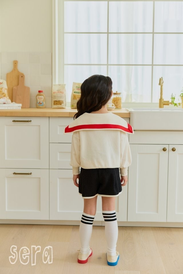 Sera - Korean Children Fashion - #fashionkids - Red Ribbon Pleats Skirt Pants - 10