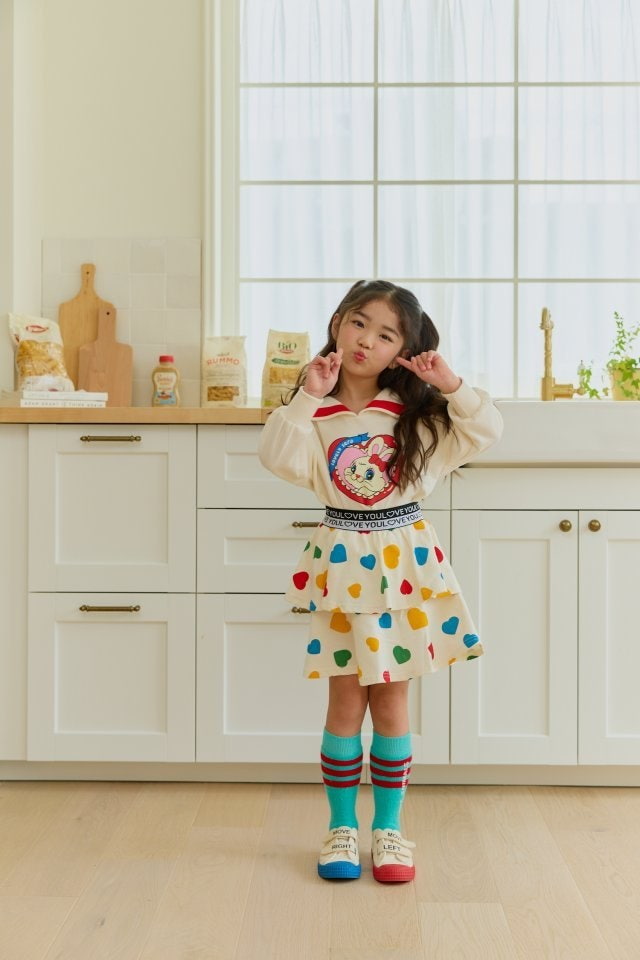 Sera - Korean Children Fashion - #kidsstore - Heart Cancan Skirt - 2