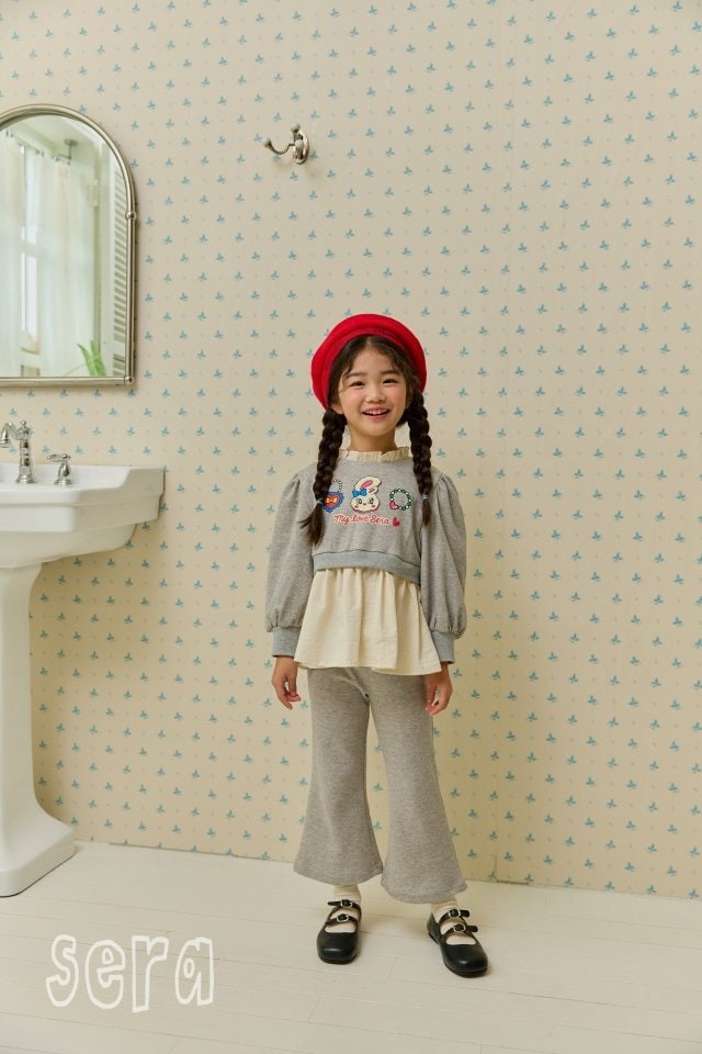 Sera - Korean Children Fashion - #kidzfashiontrend - Rabbit Frill Long Tee