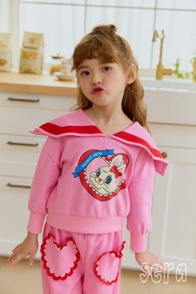 Sera - Korean Children Fashion - #kidzfashiontrend - Heart Sailor Collar Sweatshirts - 10