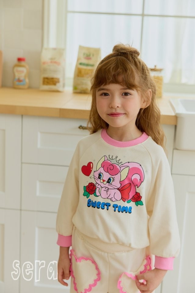 Sera - Korean Children Fashion - #kidzfashiontrend - Raglan Cat Sweatshirts - 5