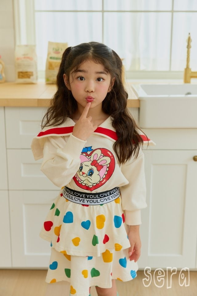 Sera - Korean Children Fashion - #littlefashionista - Heart Sailor Collar Sweatshirts - 12