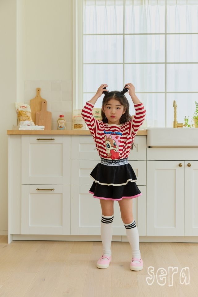 Sera - Korean Children Fashion - #littlefashionista - Chipmunk Stripe Tee - 10