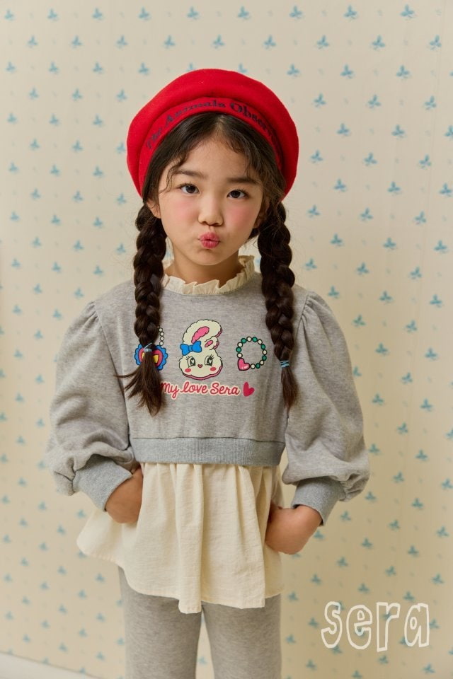 Sera - Korean Children Fashion - #littlefashionista - Rabbit Frill Long Tee - 4