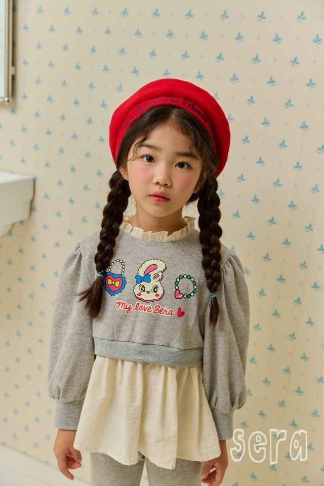 Sera - Korean Children Fashion - #prettylittlegirls - Rabbit Frill Long Tee - 6