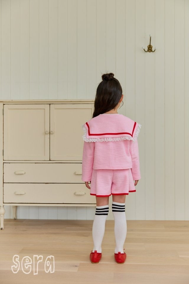 Sera - Korean Children Fashion - #todddlerfashion - Red Ribbon Pleats Skirt Pants - 3