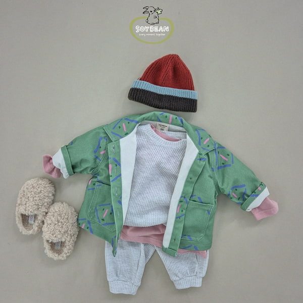 Soybean - Korean Children Fashion - #Kfashion4kids - Daily Waffle Top Bottom Set - 11