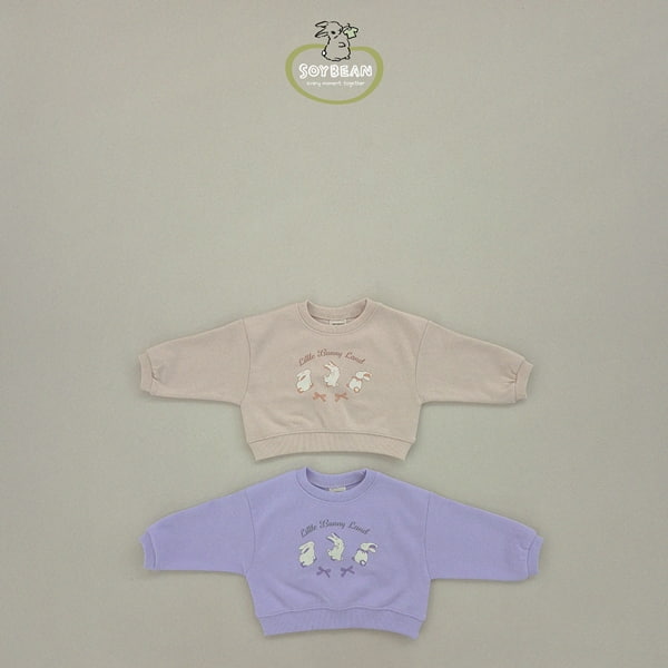 Soybean - Korean Children Fashion - #childofig - Semi Crop Bunny Sweatshirts - 8