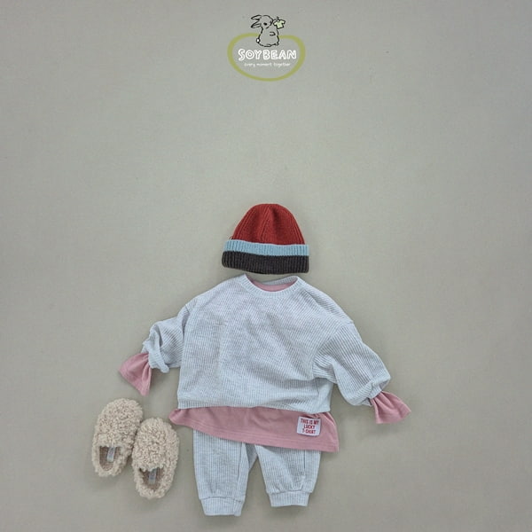 Soybean - Korean Children Fashion - #childofig - Daily Waffle Top Bottom Set - 3