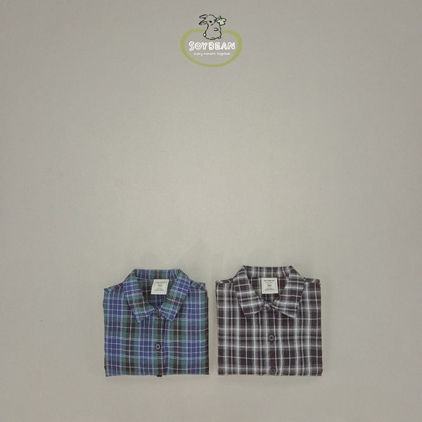 Soybean - Korean Children Fashion - #childofig - Boxy Check Shirt - 6