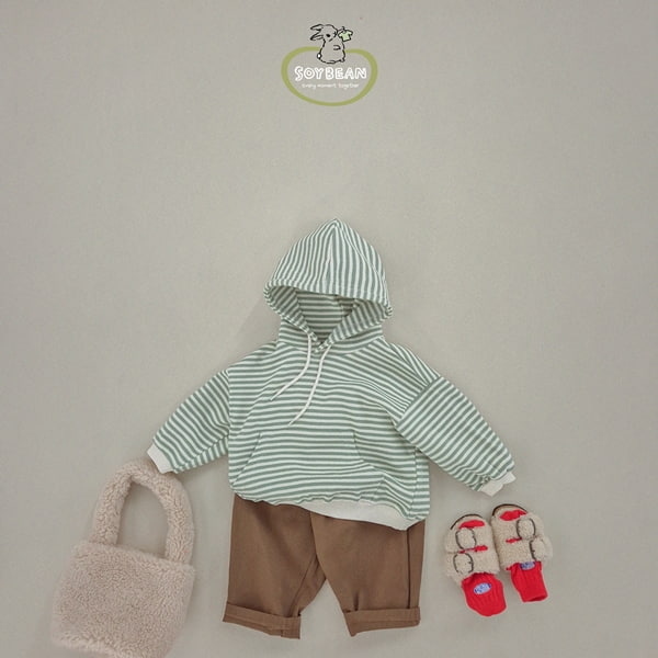 Soybean - Korean Children Fashion - #childofig - Stripe Hood Top - 5