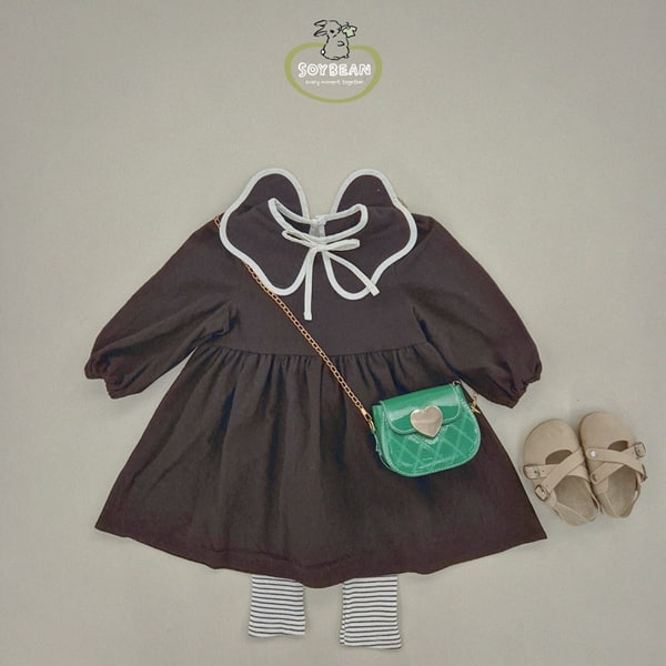 Soybean - Korean Children Fashion - #childofig - Point Ribbon One-piece - 11